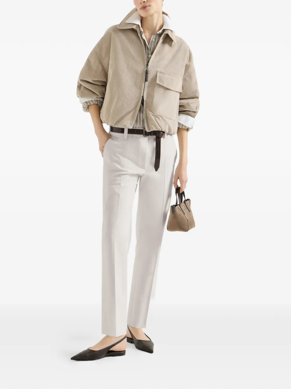 Brunello Cucinelli Twill broek Beige