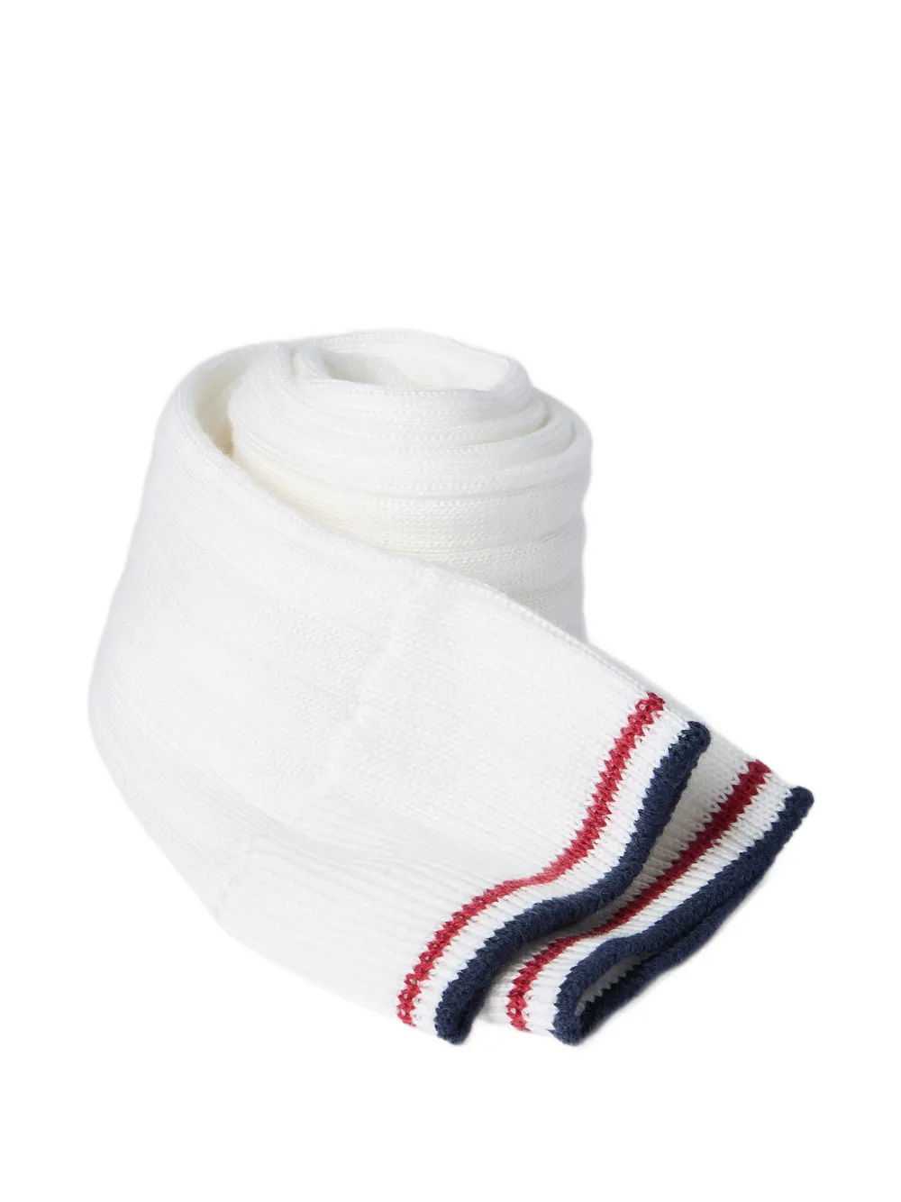 Cotton Rib Knit Socks With Stripes