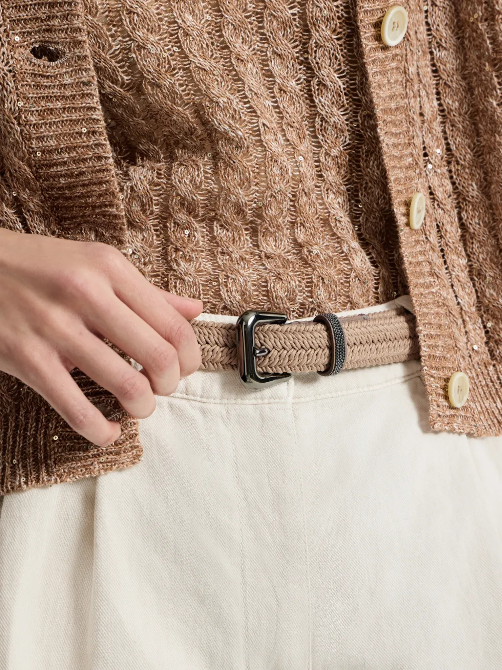  Brunello Cucinelli Braided Belt - Neutrals 
