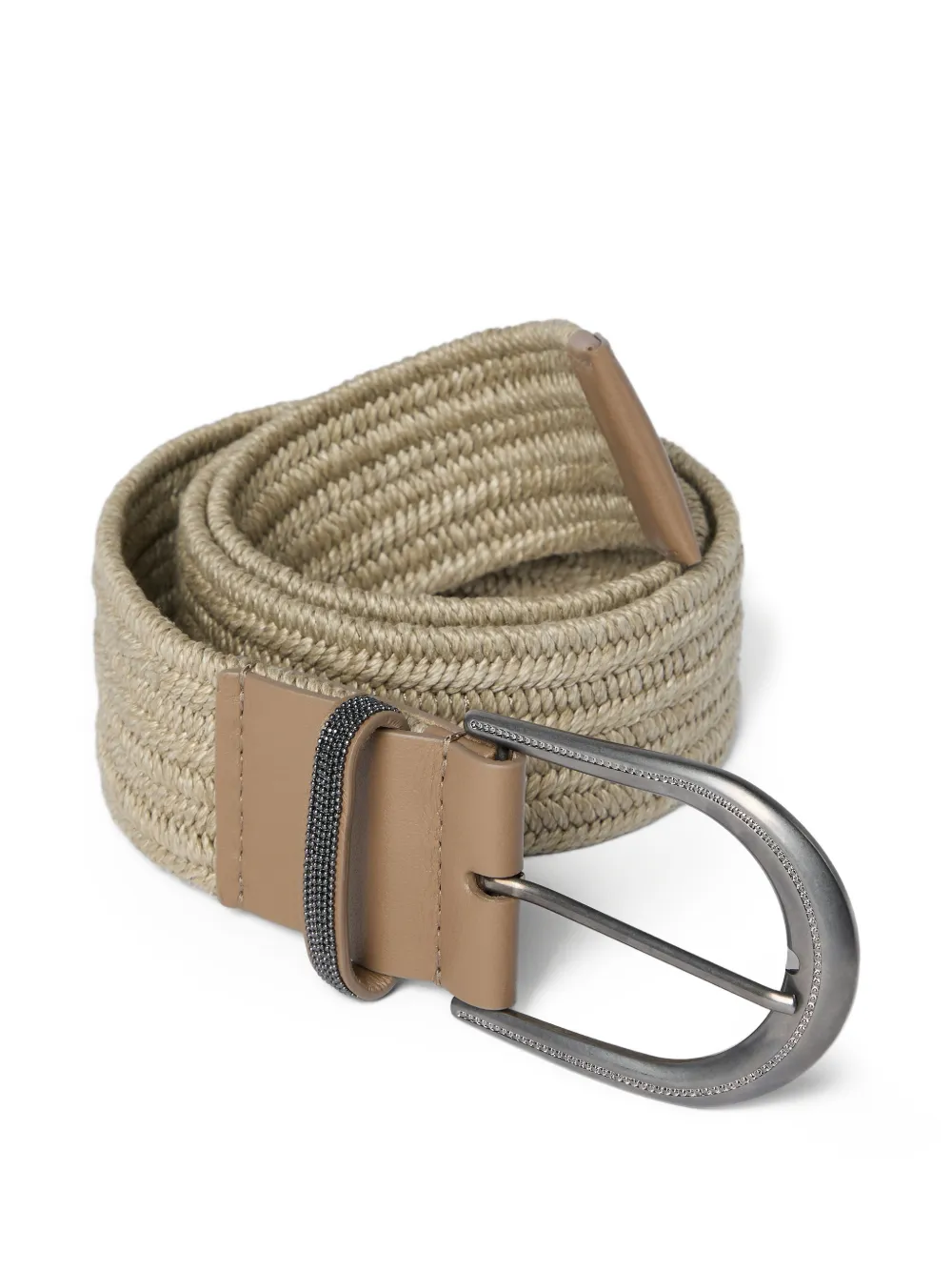  Brunello Cucinelli Braided Loop Belt - Neutrals 