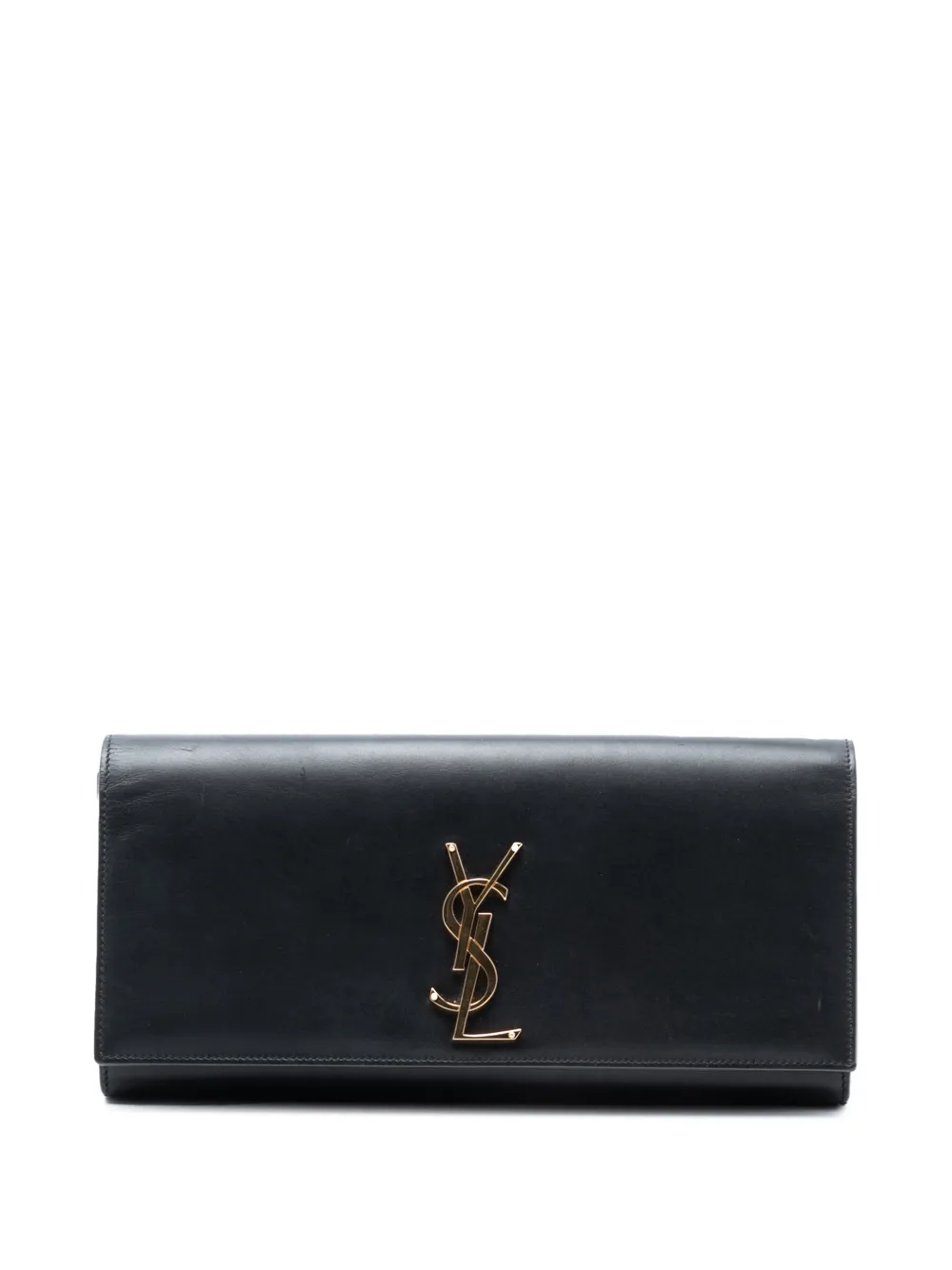 Saint Laurent Pre-Owned 2013 Leather Monogram Cassandre clutch bag - Nero