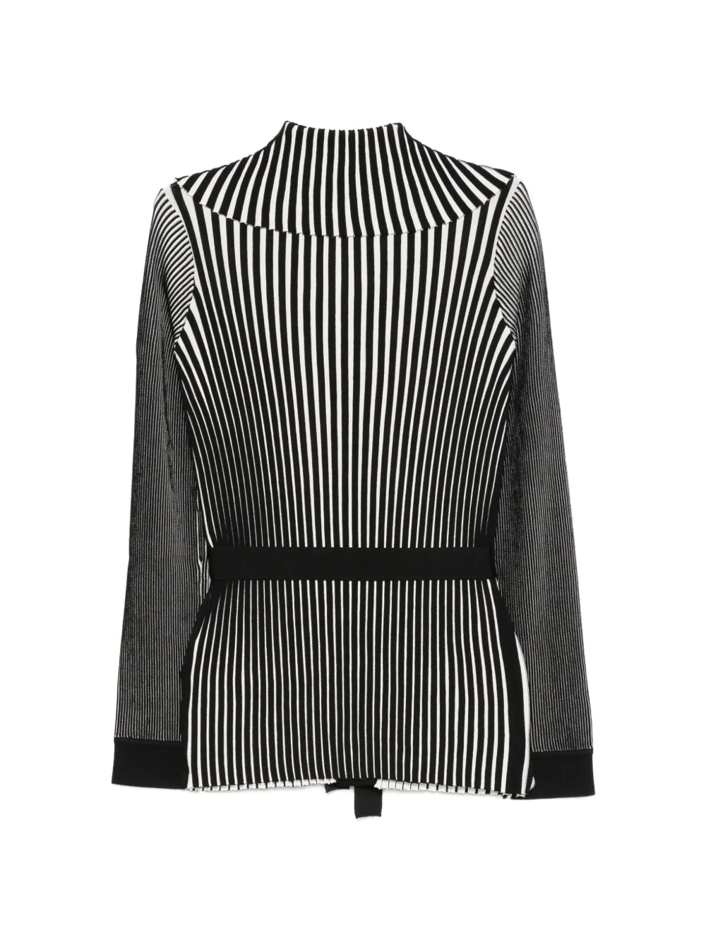  Liu Jo Striped Belted Cardigan - Black 