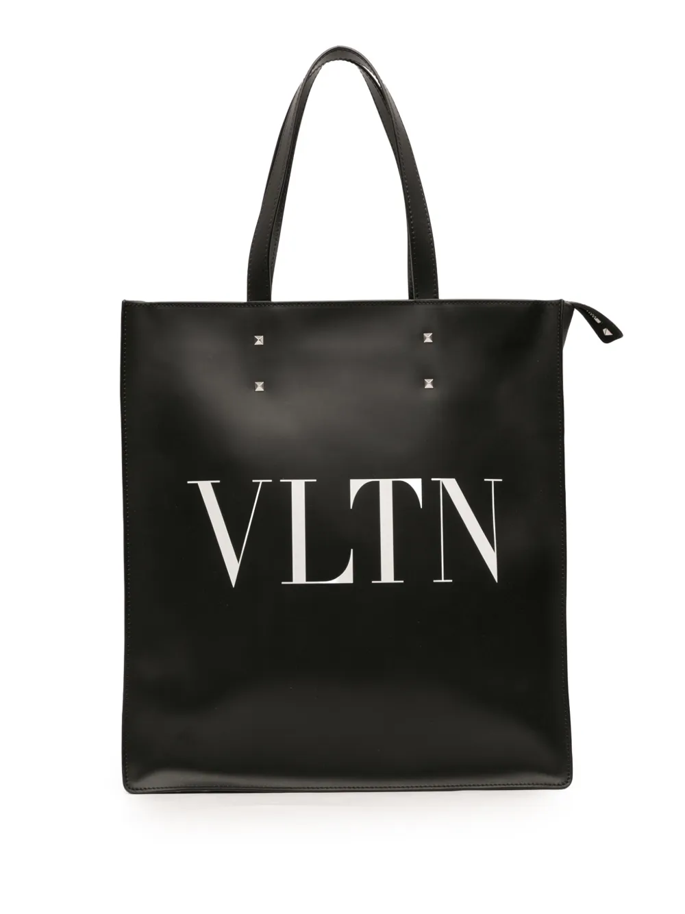 Valentino Garavani Pre-Owned 2010-2025 Leather Rockstud VLTN tote bag - Nero
