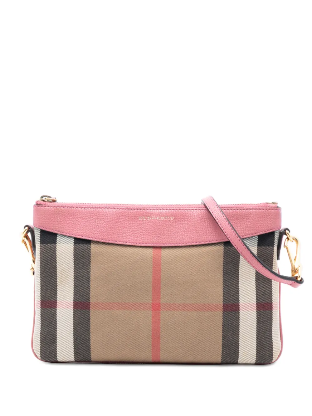 Burberry Pre-Owned Borsa a tracolla Derby Peyto in tela con motivo House Check 2000-2017 - Marrone