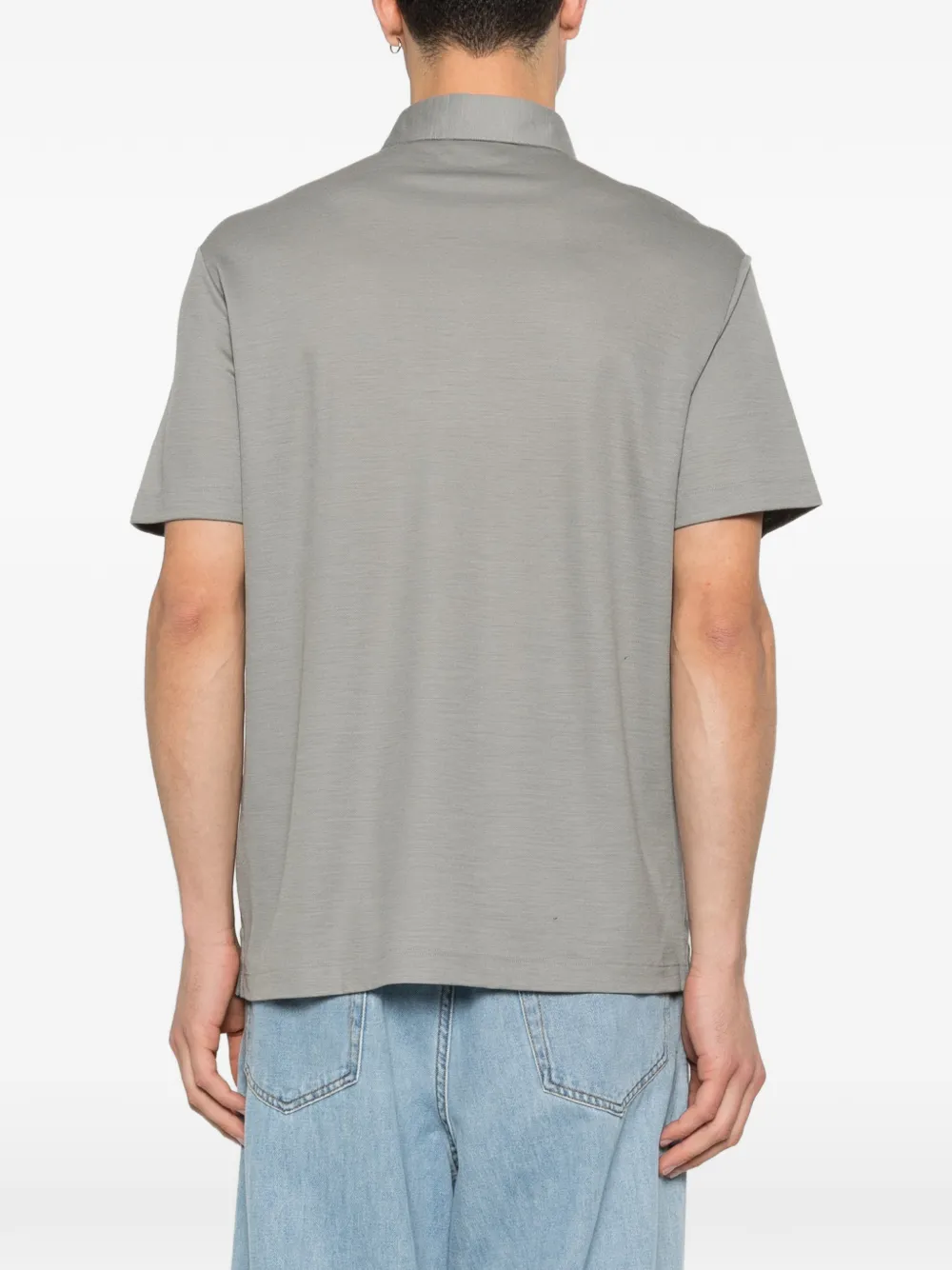 Brioni Poloshirt met geborduurd logo Grijs