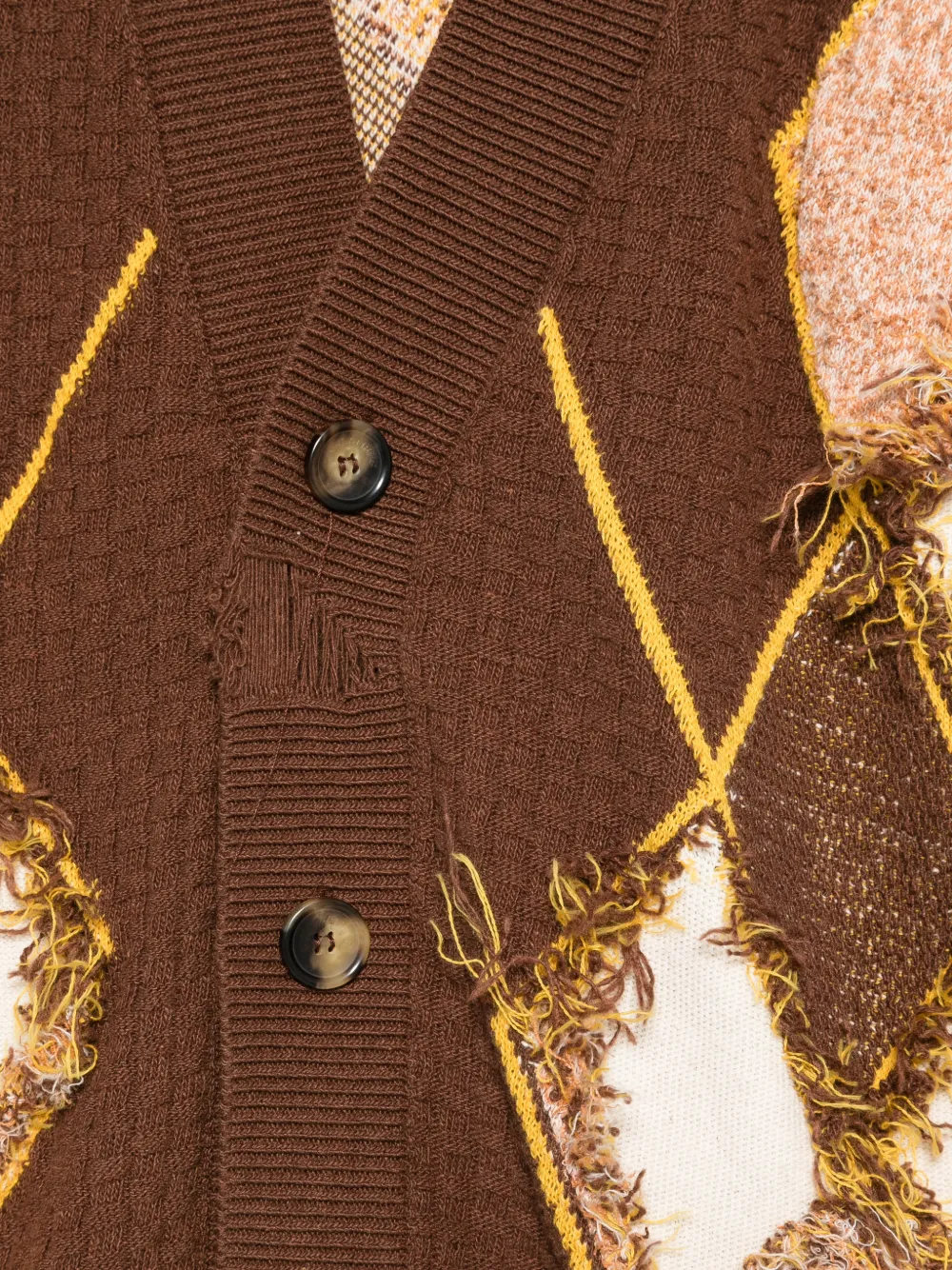 Laneus Vest met franje Bruin