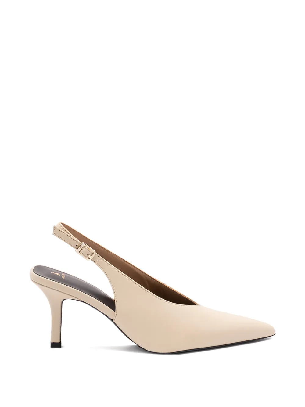 Patrizia Pepe leather slingback sandals Beige