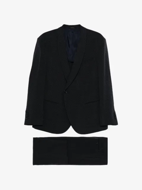 Giorgio Armani pinstripe single-button blazer