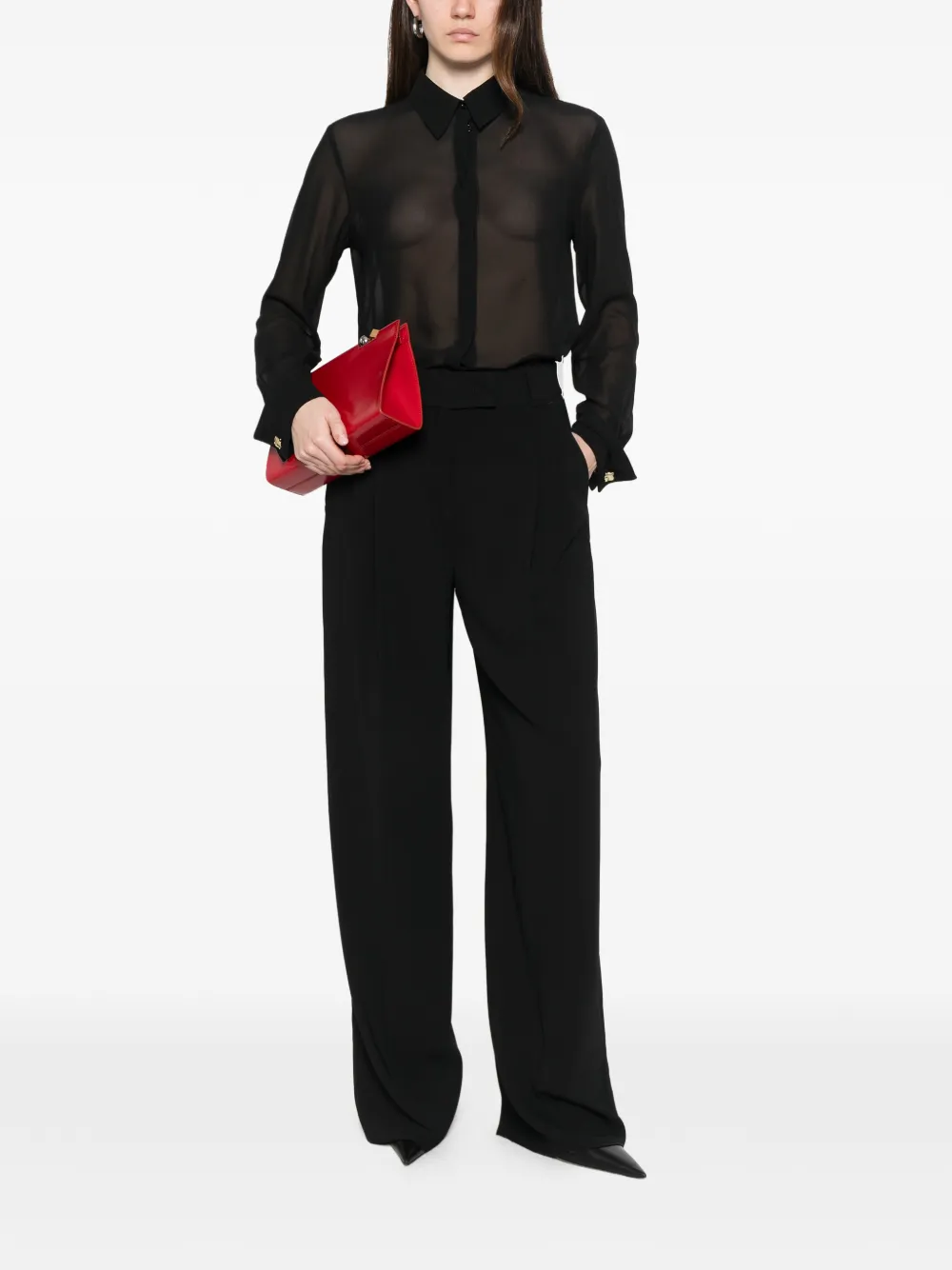  Marella Tairone Wide-leg Trousers - Black 