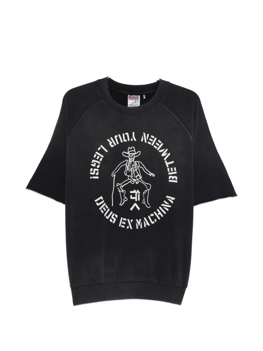 Deus Ex Machina Print-detail Round-neck T-shirt In Black