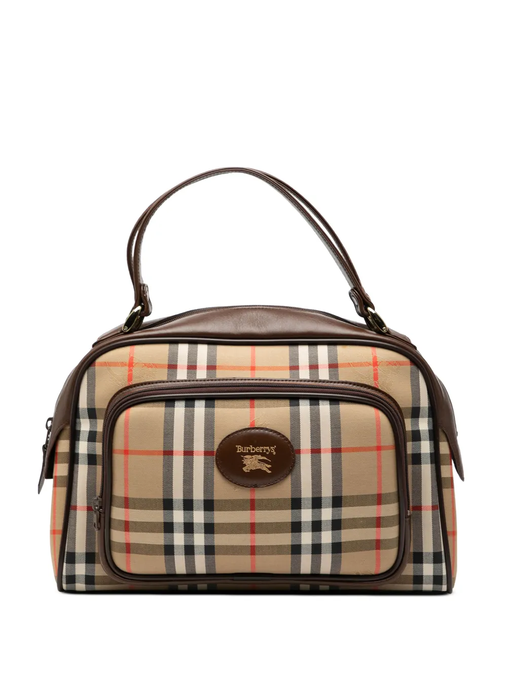 Burberry Pre-Owned 20th Century Haymarket Check Canvas and Leather handbag - Marrone