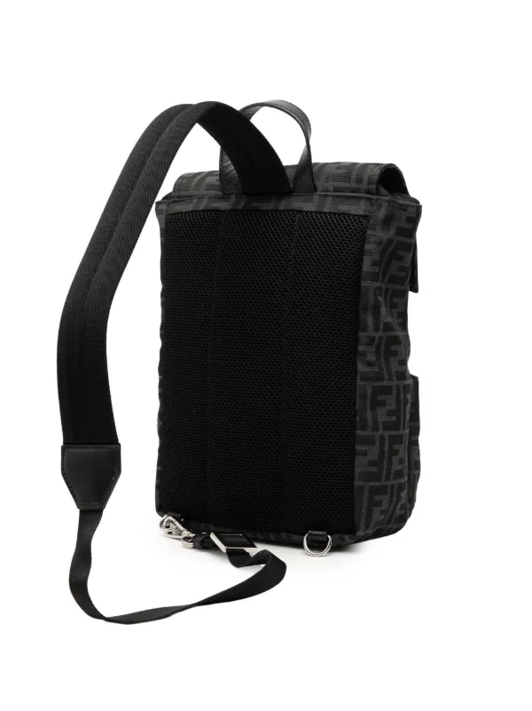 Fendi Pre-Owned 2010-2026 Small Zucca Canvas Fendiness Backpack