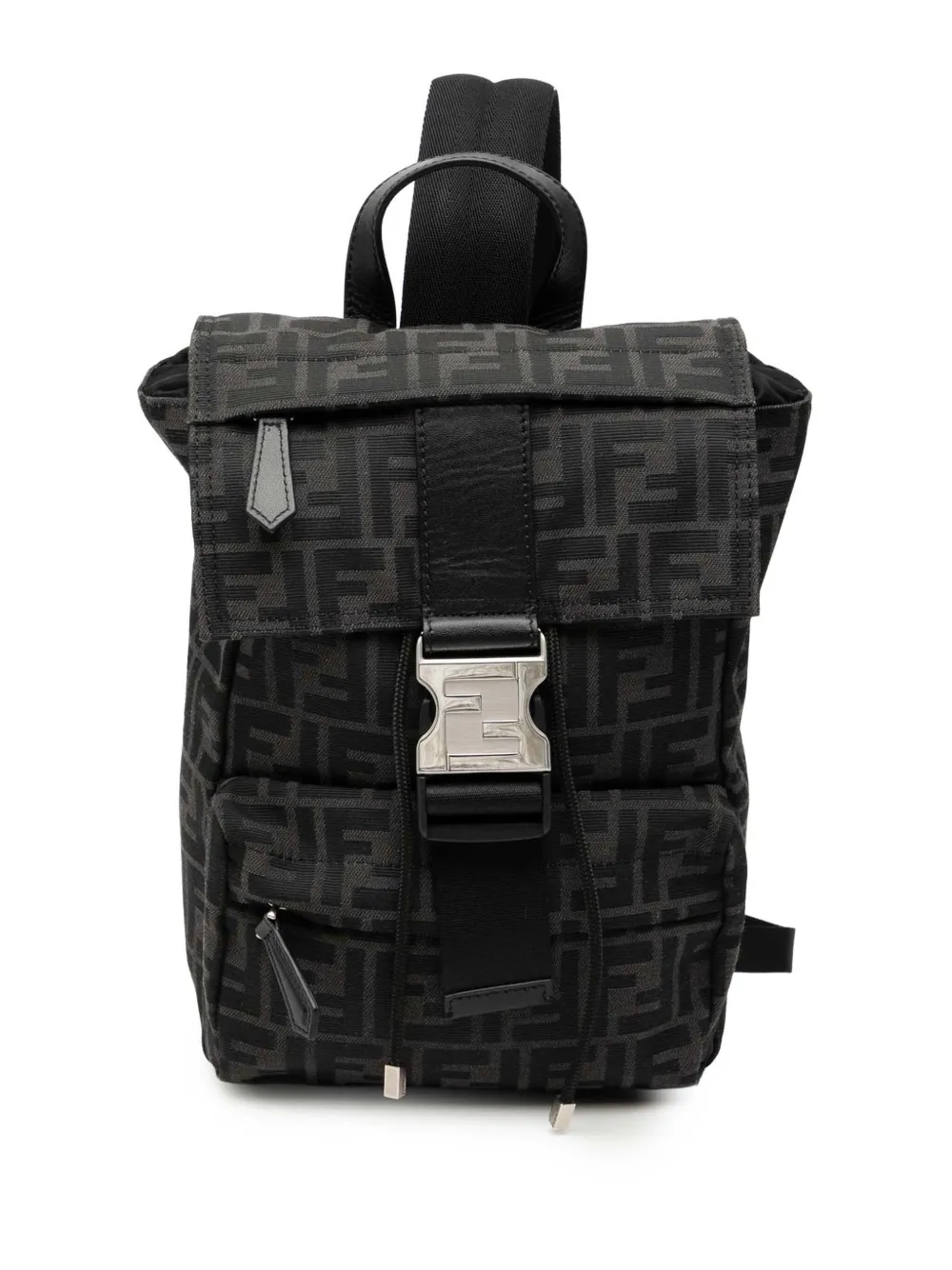 Fendi Pre-Owned 2010-2026 Small Zucca Canvas Fendiness backpack - Nero