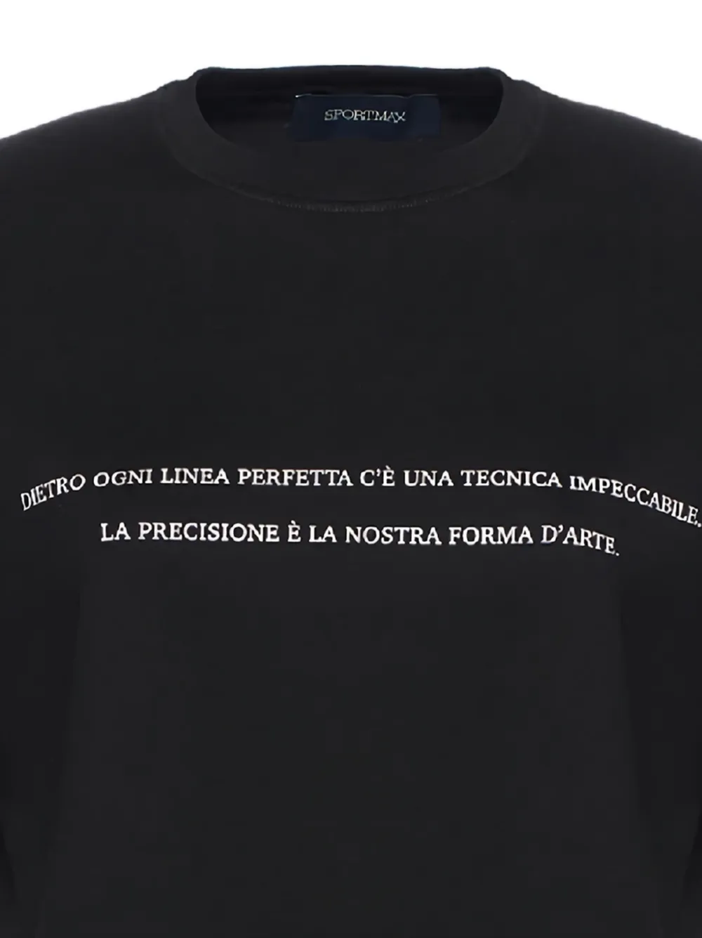 Sportmax T-shirt met ronde hals en print Zwart