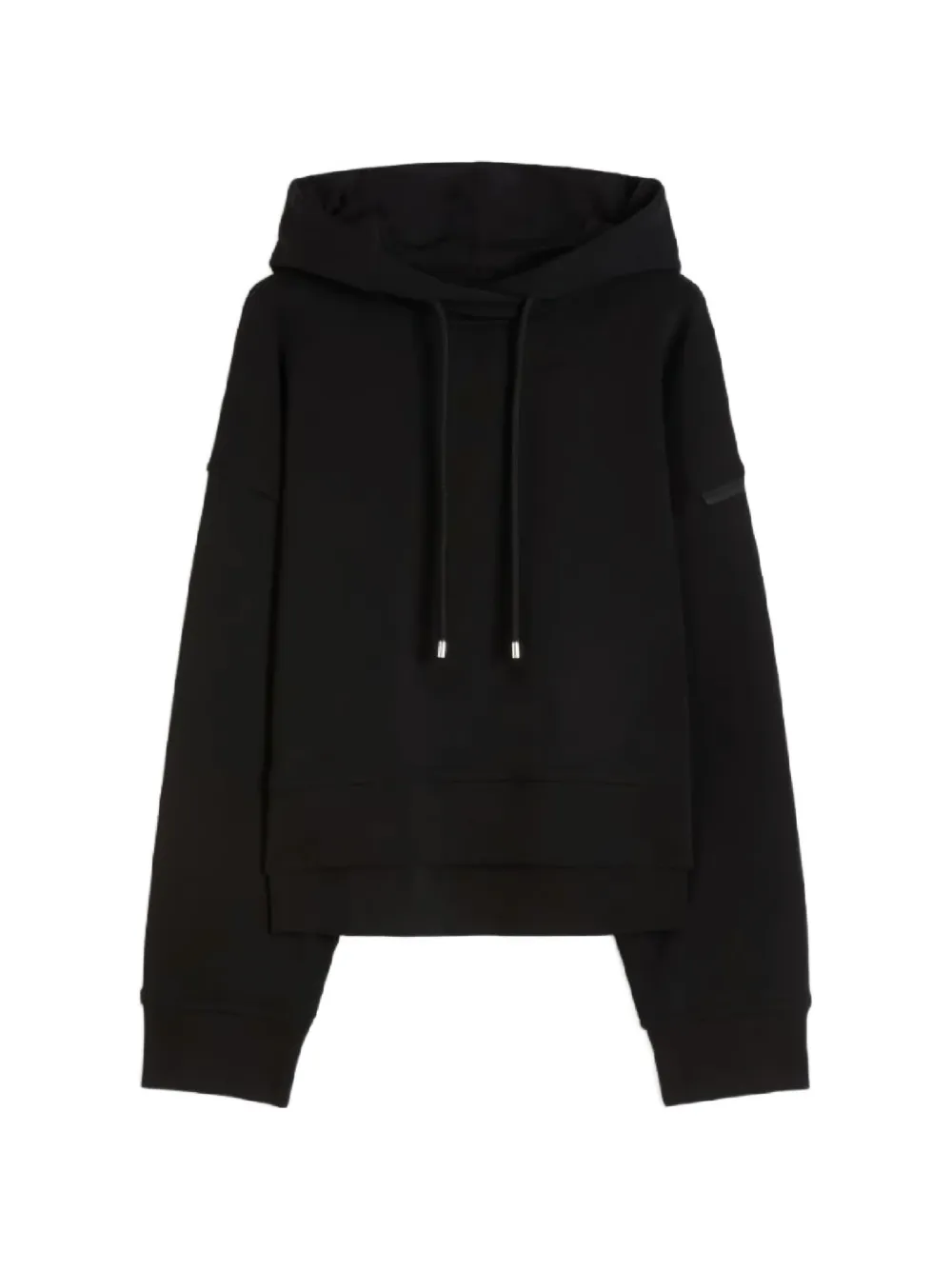 Sportmax Spdslogan logo-patch hoodie - Nero