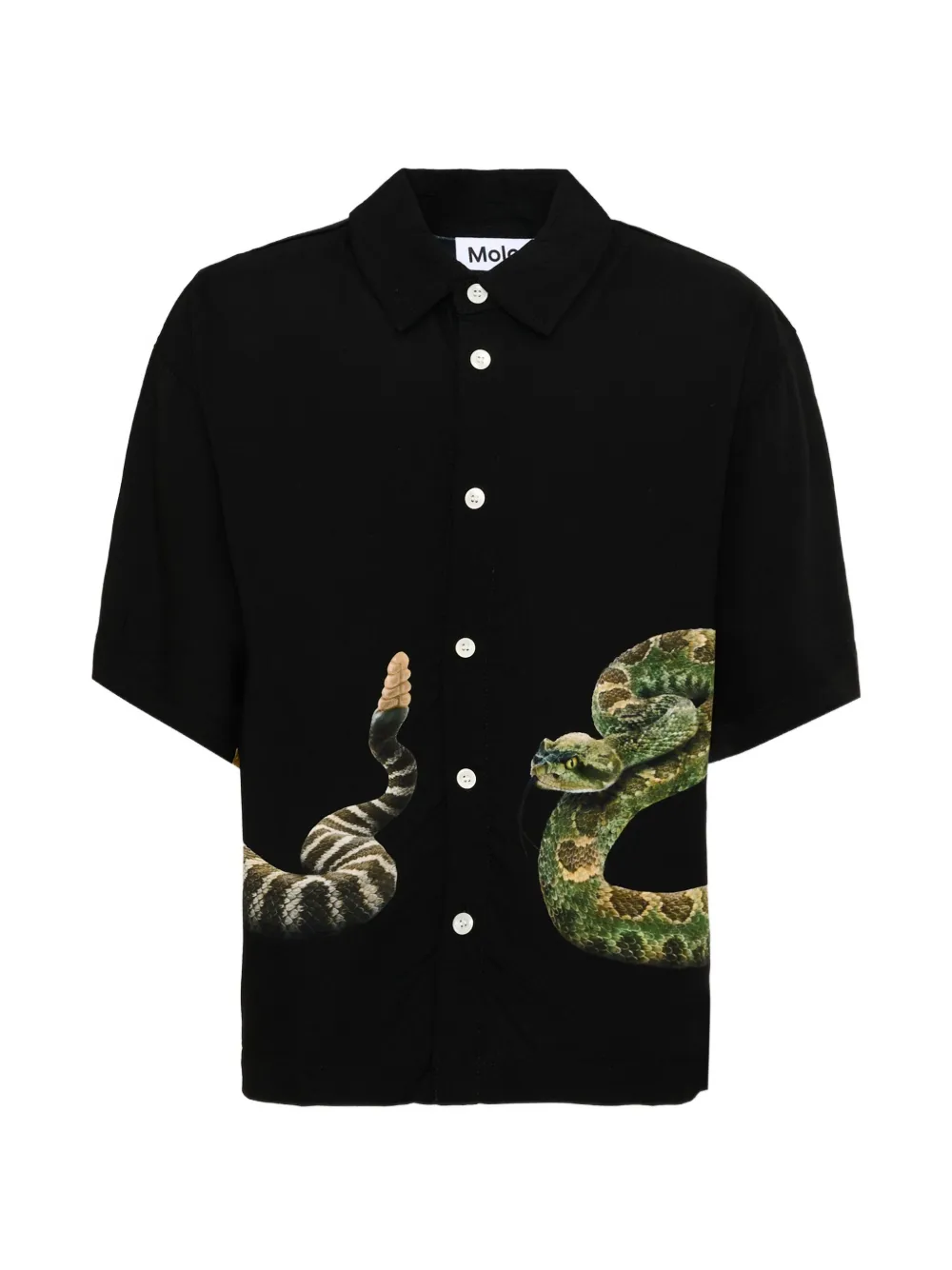 Molo snake print short-sleeve shirt - Nero