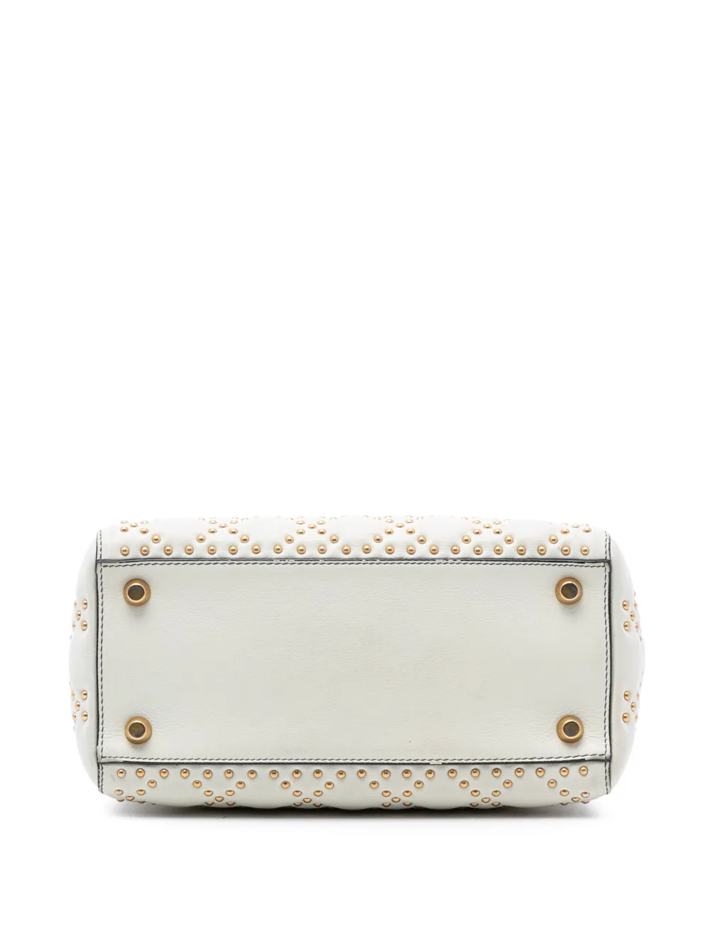 2018 Medium Lambskin Cannage Studded Supple Lady Dior Satchel