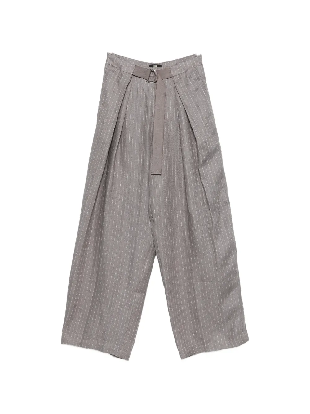 Eleh pinstripe belted trousers - Grigio