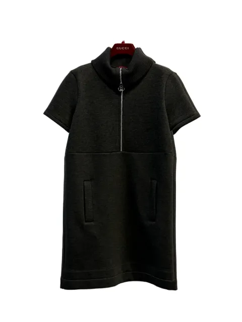 Gucci half-zip roll-neck mini dress