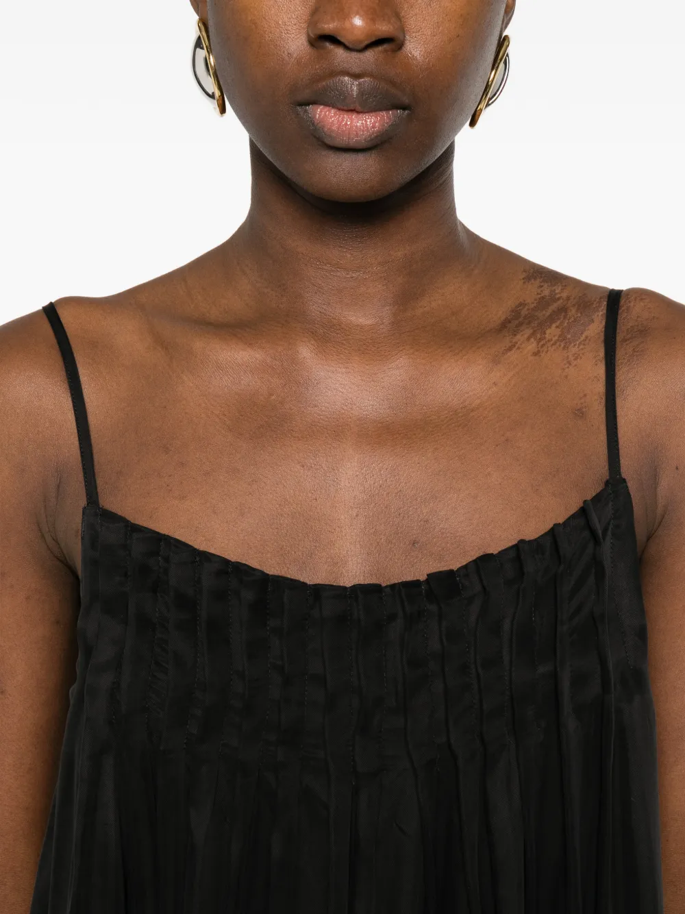 Eleh Maxi-jurk met gesmockt-detail Zwart