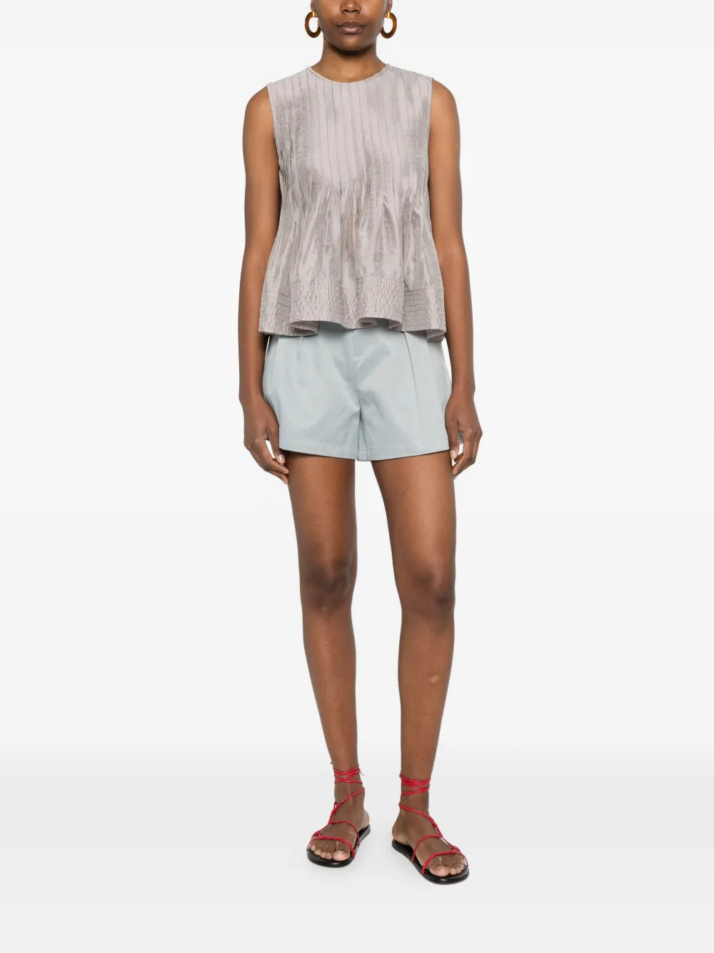  Eleh Pleated Top - Grey 