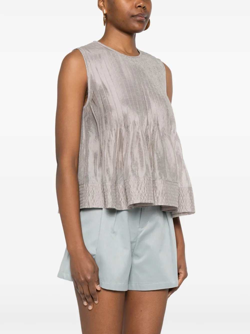  Eleh Pleated Top - Grey 