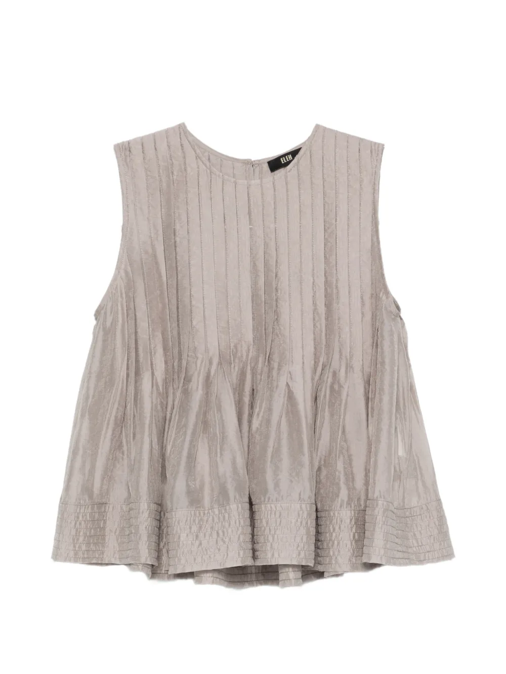 Eleh pleated top - Grigio