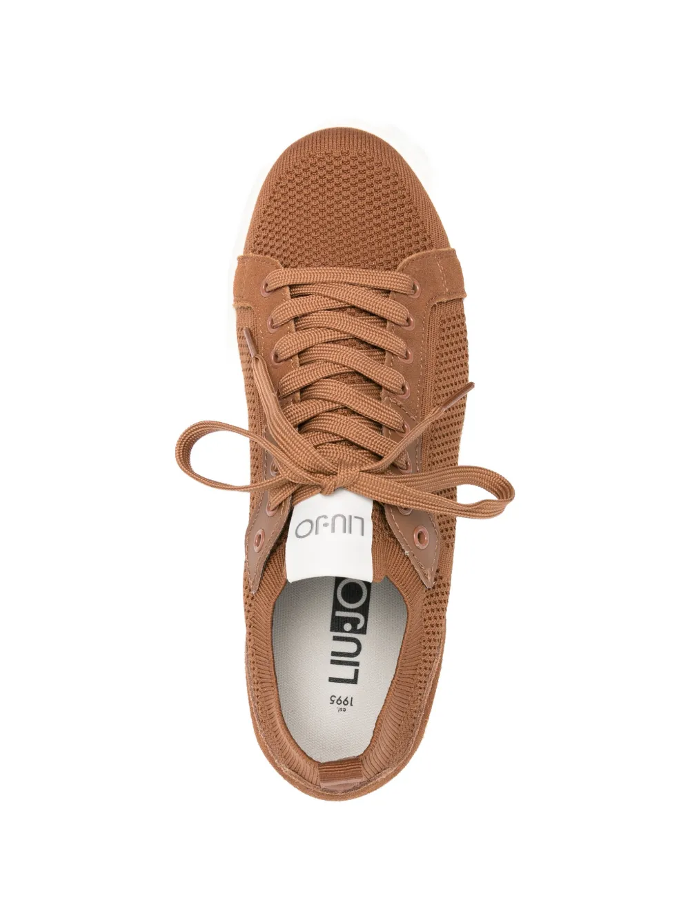 LIU JO Big 06 sneakers met vlakken en veters Bruin