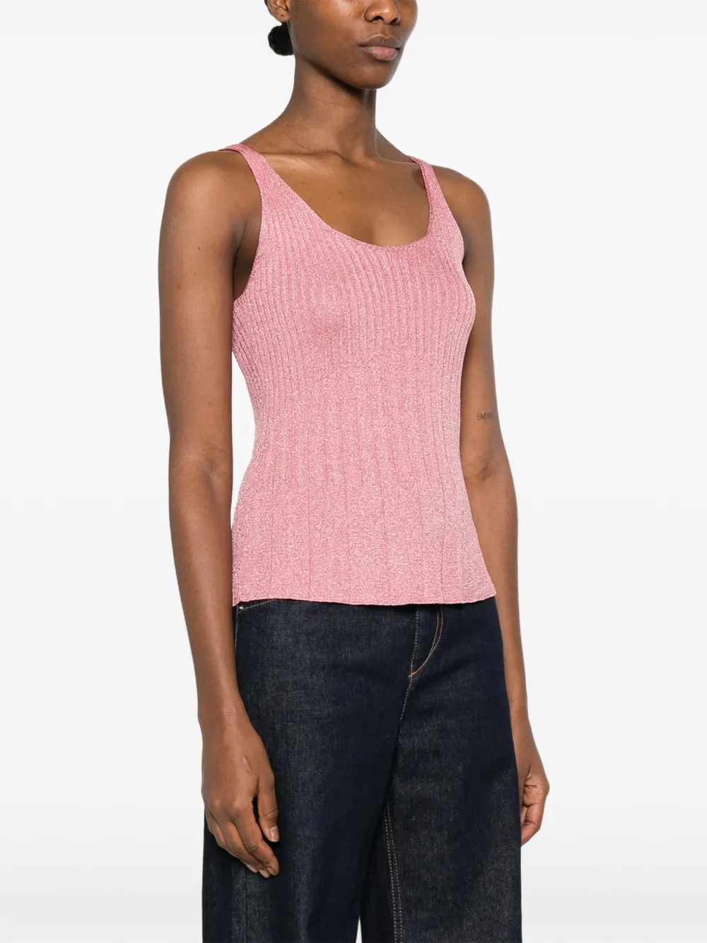  Twinset Ribbed Top - Pink 