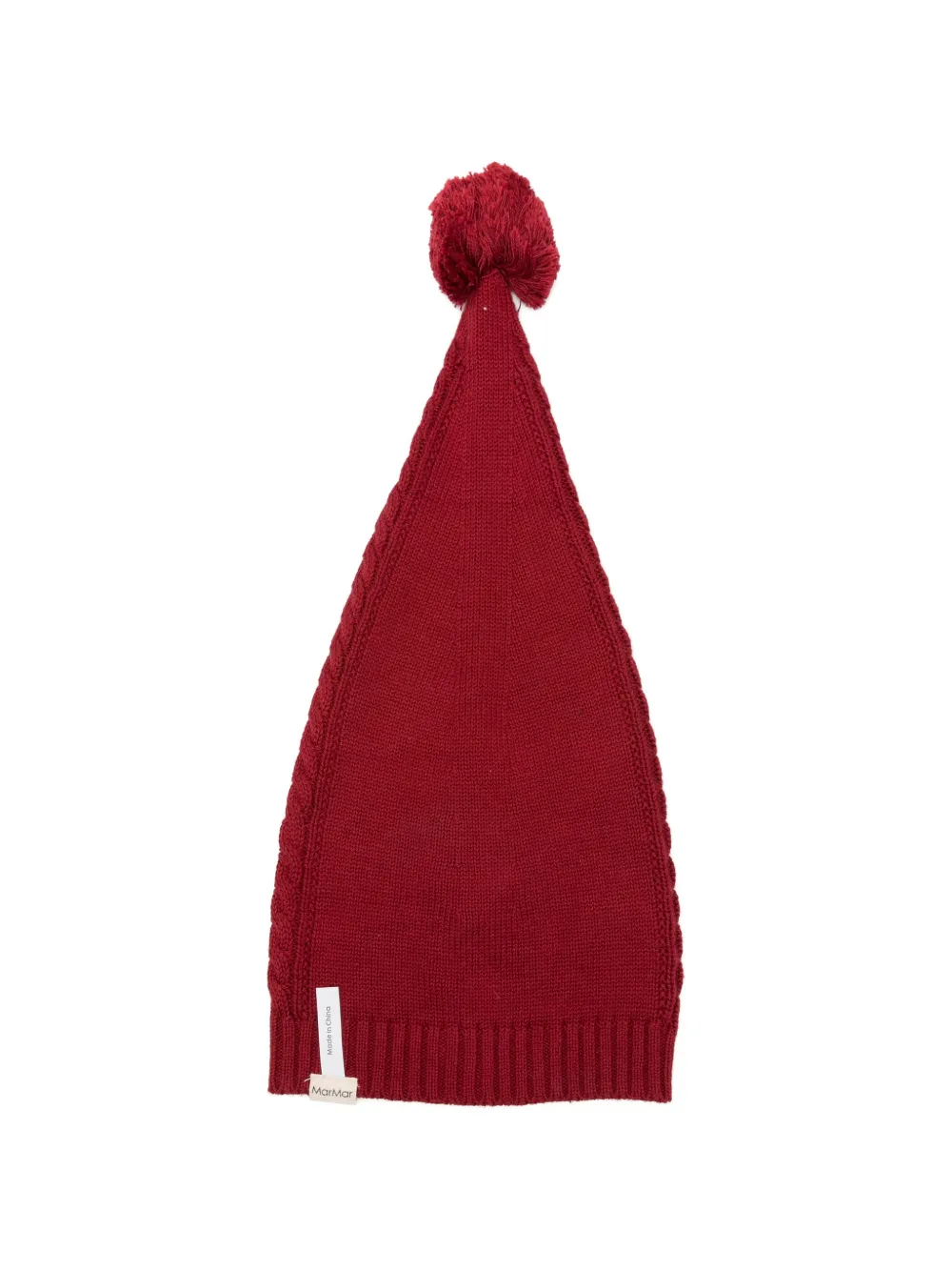 MAR MAR COPENHAGEN KIDS Alfen pompom-detail beanie hat - Rosso