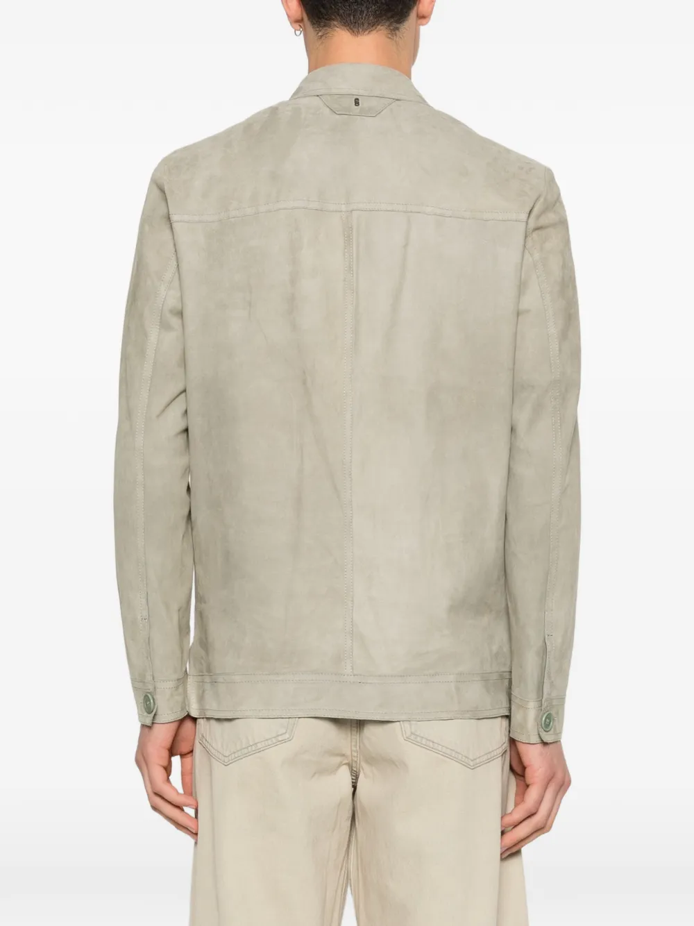 Salvatore Santoro Jack met opgestikte zak en knopen Beige