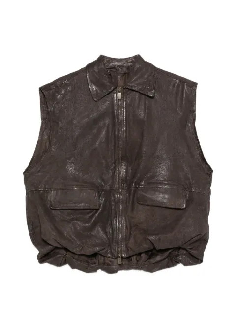 Salvatore Santoro leather zipped vest