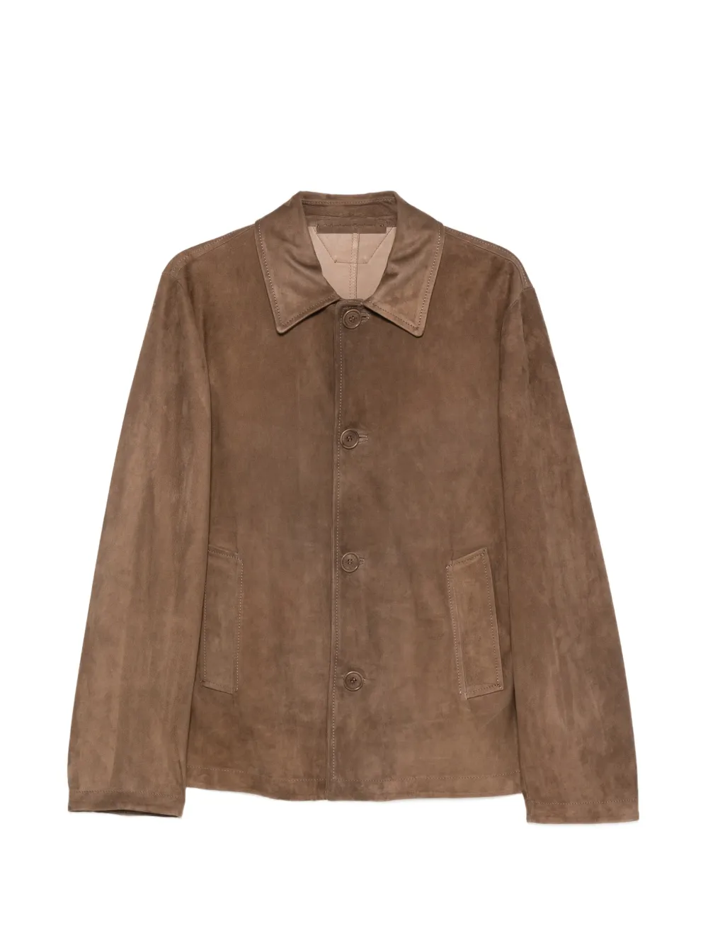 Salvatore Santoro single-breasted leather jacket - Braun