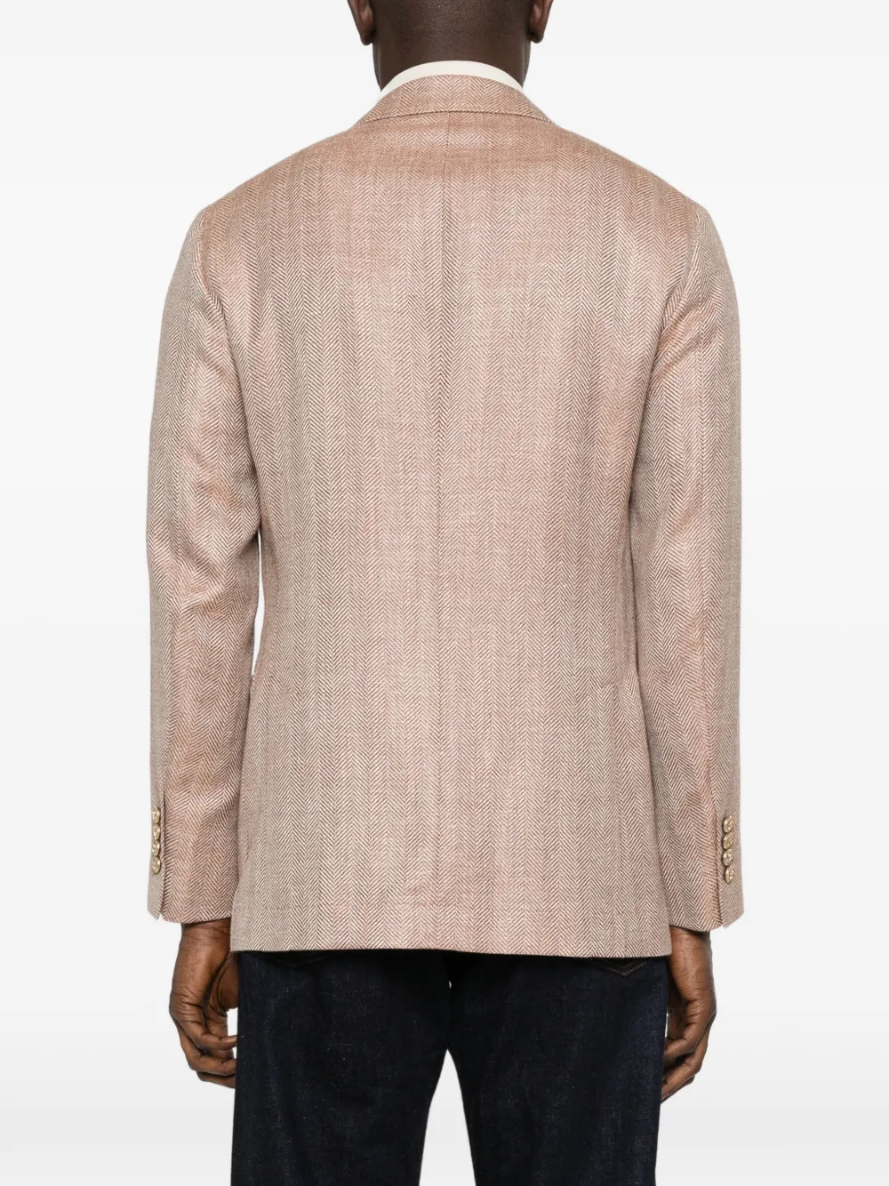 Brunello Cucinelli Jas met dubbele rij knopen Bruin