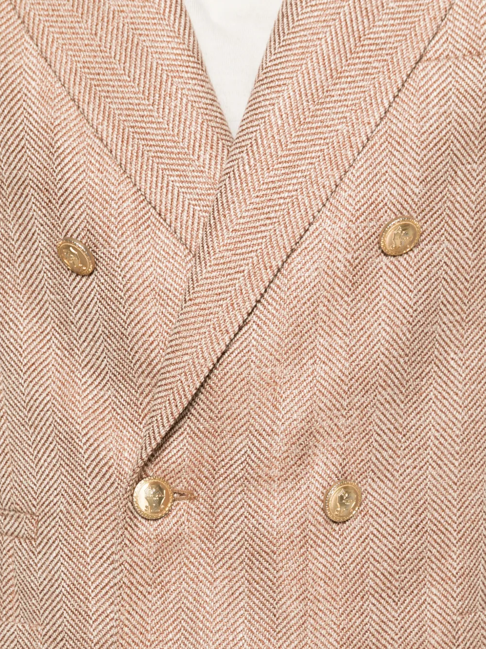 Brunello Cucinelli Jas met dubbele rij knopen Bruin