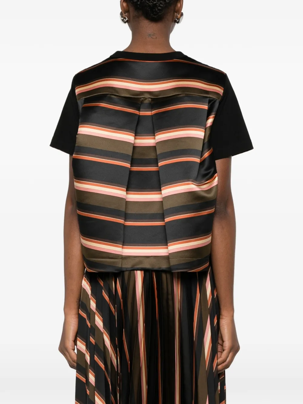 sacai T-shirt met zak Zwart