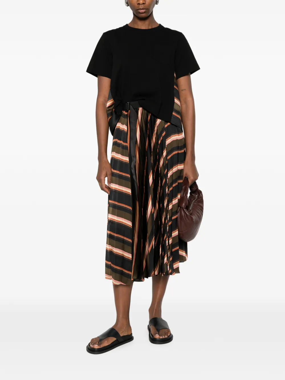sacai T-shirt met zak Zwart
