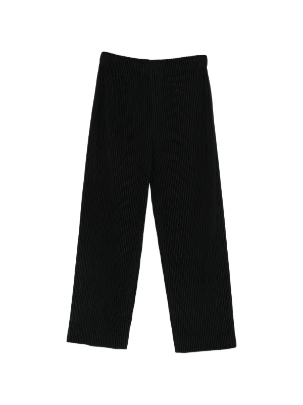 Homme Plissé Issey Miyake Pleated Trousers | Black | FARFETCH