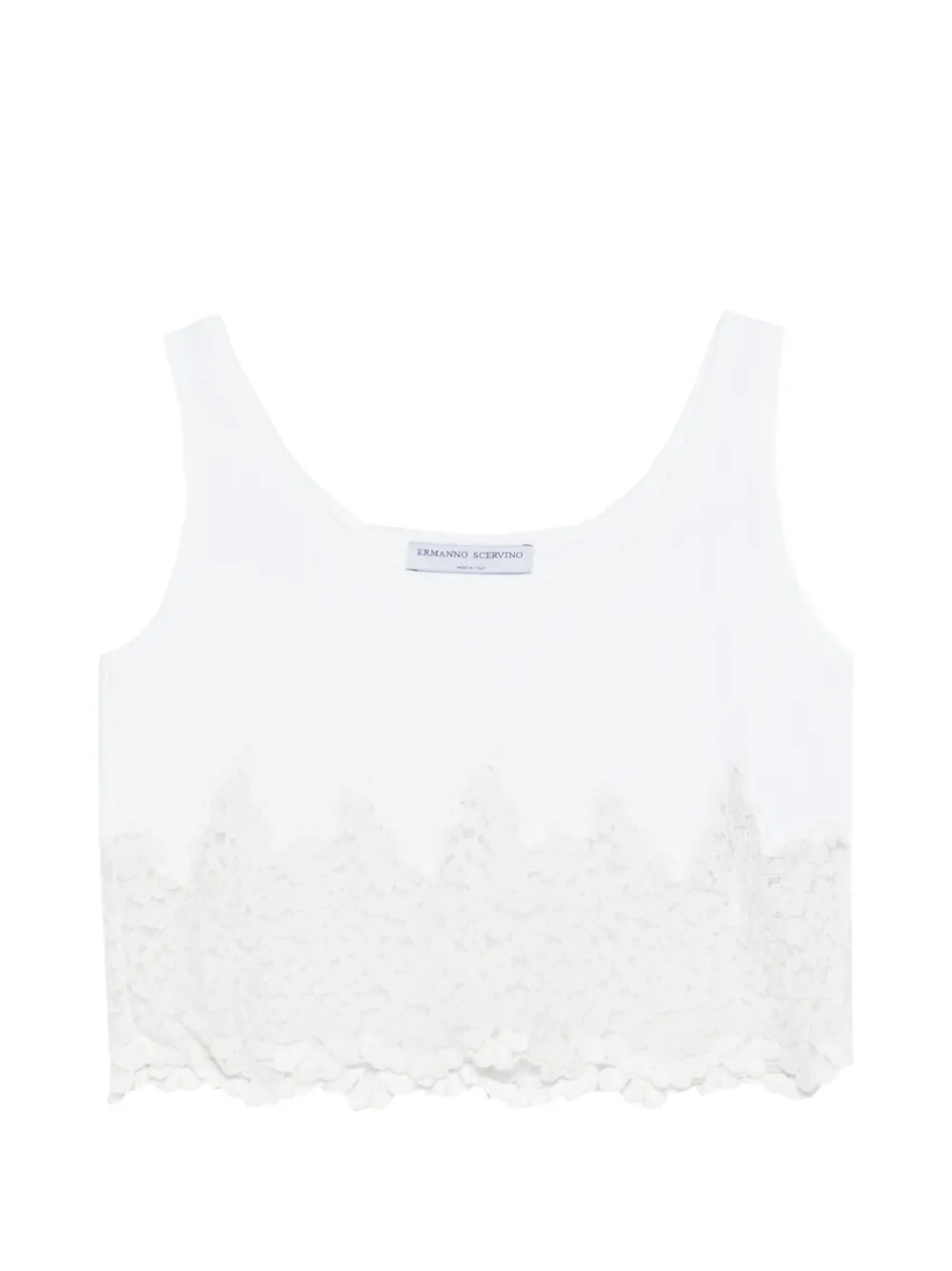 Ermanno Scervino lace-detail top - Bianco