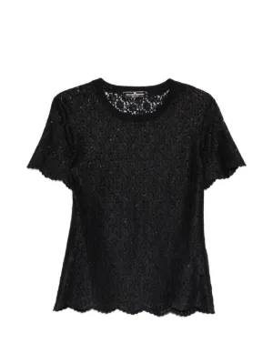 ERMANNO SCERINO美品✨ レース黒半袖Tシャツ Ermanno Scervino ウィメンズ Tシャツ通販 - FARFETCH