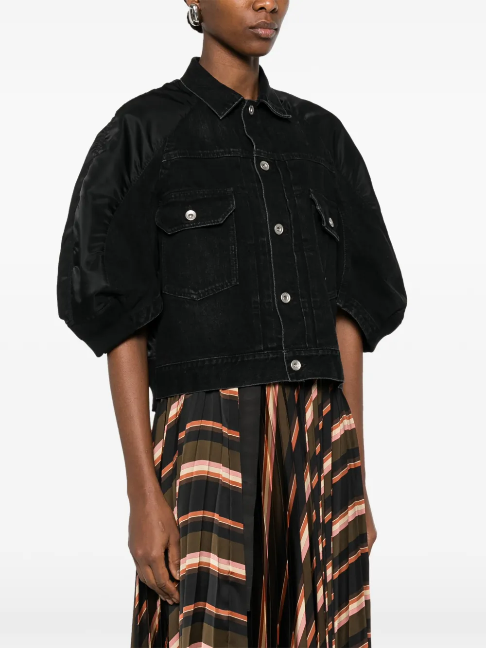sacai Jack met vlakken Zwart