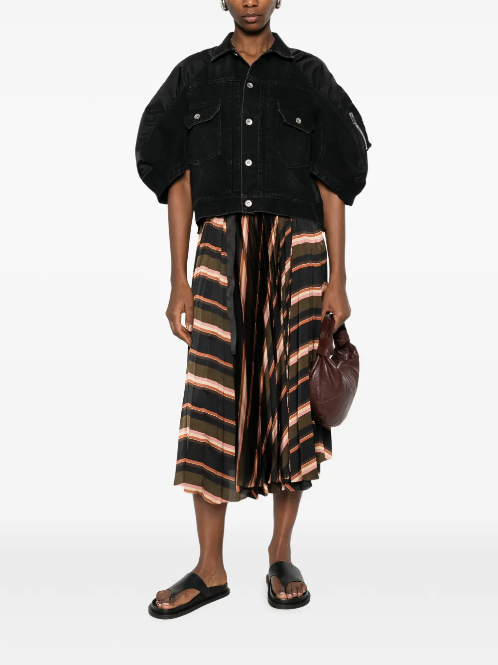 sacai Jack met vlakken Zwart