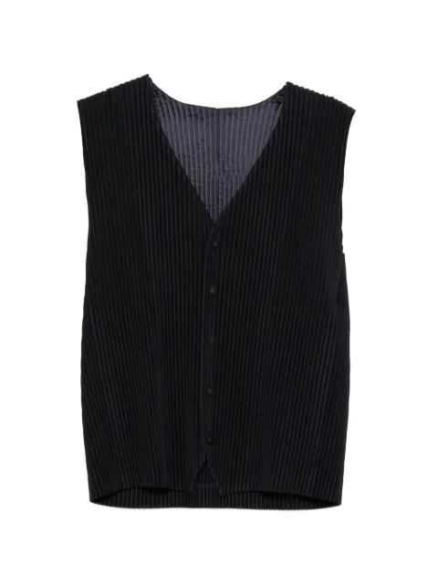Homme Plissé Issey Miyake Gilet con bottoni