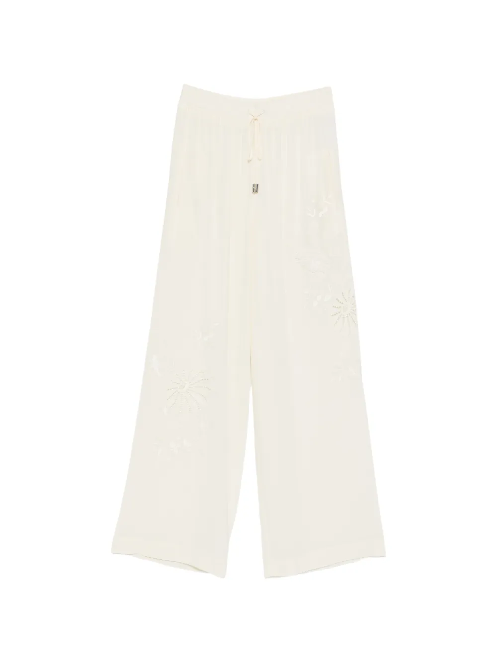 Ermanno Scervino floral-embroidered trousers - Toni neutri
