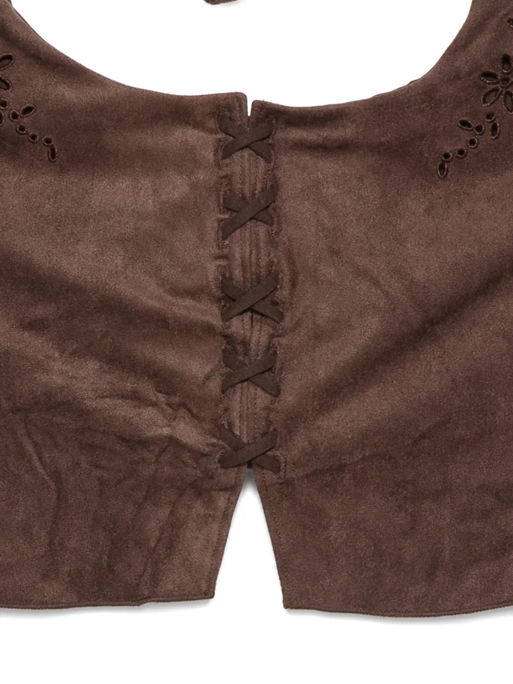  Frankies Bikinis Delilah Tie-detail Bikini Top - Brown 
