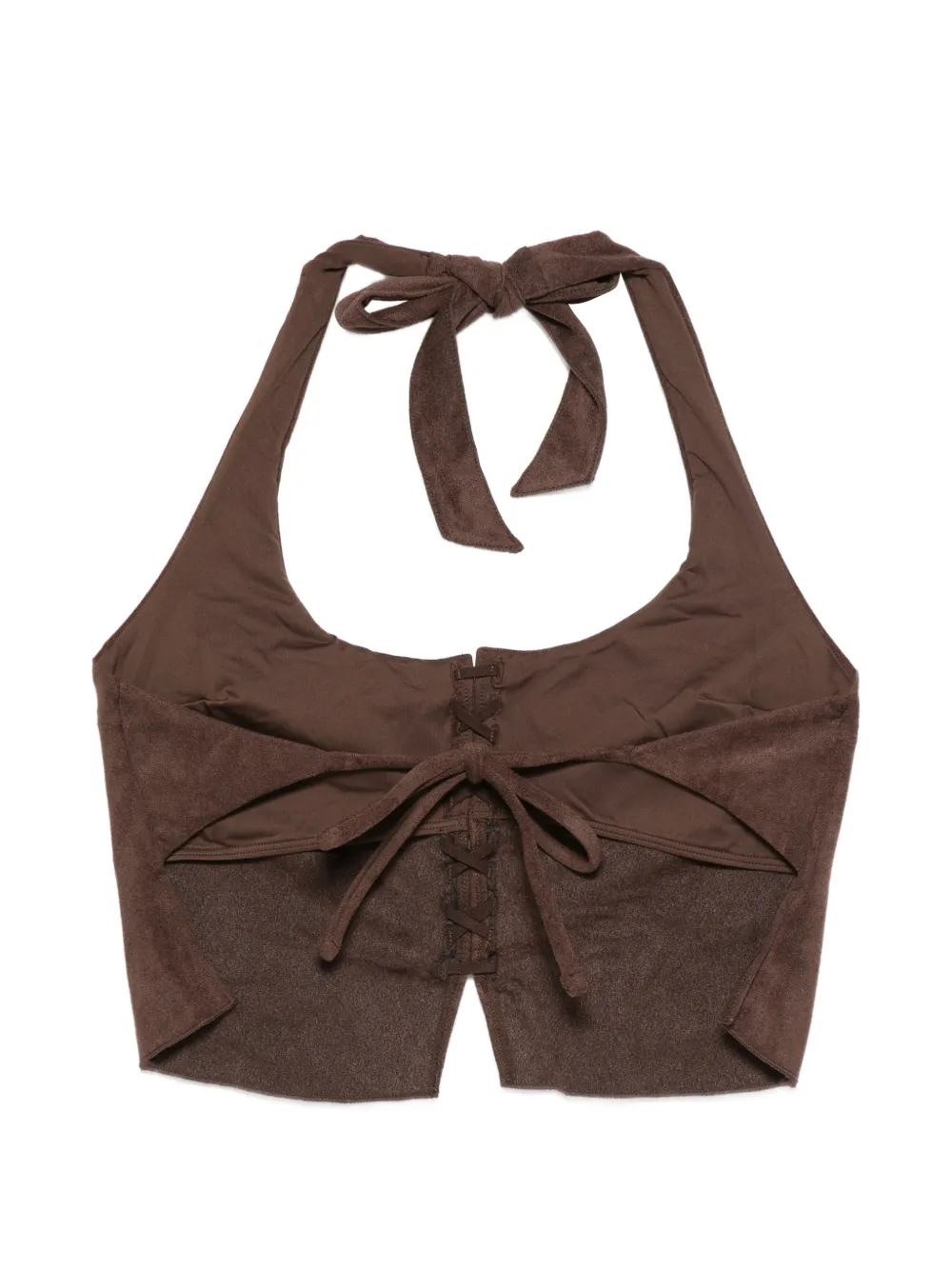  Frankies Bikinis Delilah Tie-detail Bikini Top - Brown 