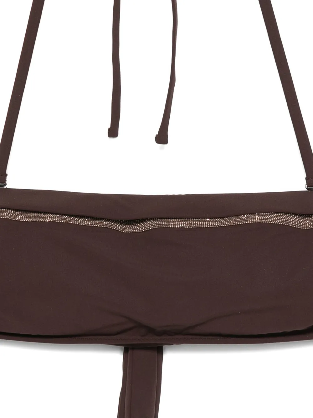 Brunello Cucinelli Beaded Tie Bikini - Brown 