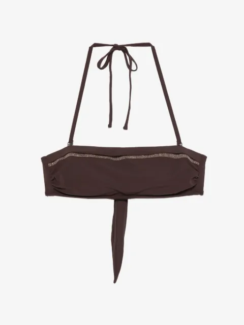 Brunello Cucinelli beaded tie bikini