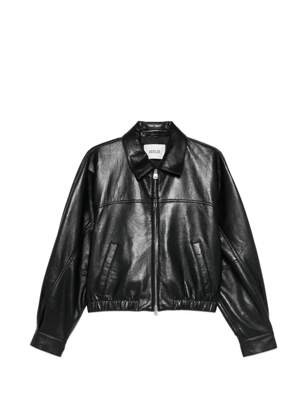 AGOLDE Dixon Cocoon zip bomber jacket - Schwarz
