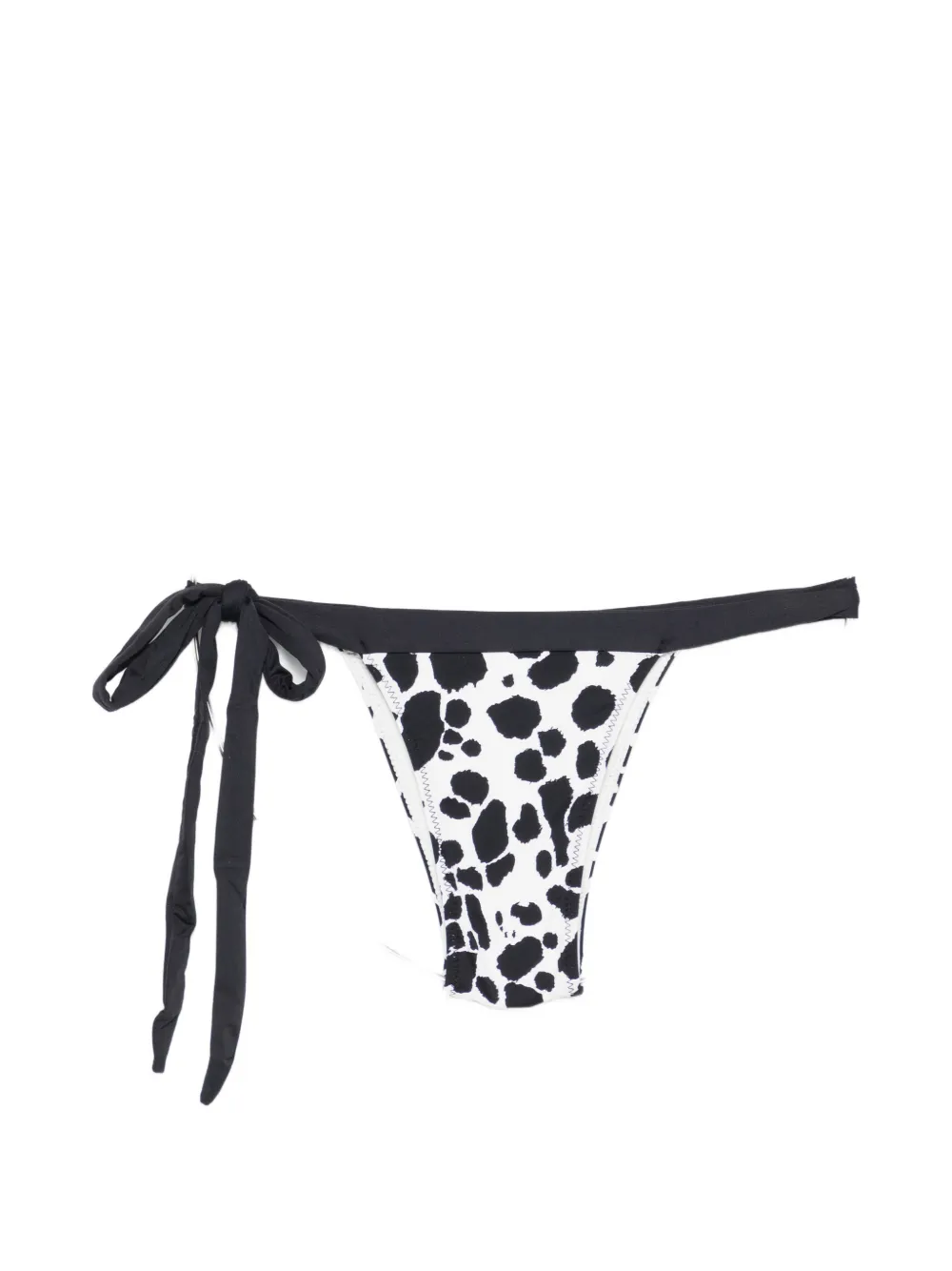 Frankies Bikinis Coco tie-detail pattern bikini bottom - Bianco